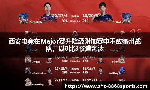 西安电竞在Major赛升降级附加赛中不敌衢州战队，以0比3惨遭淘汰
